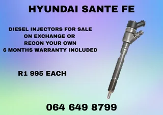 Hyundai Sante Fe Diesel Injectors For Sale Or Recon Your Own Washers And Warranty Included