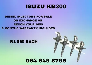 Isuzu Kb300 Diesel Injectors With Washers For Sale On Exchange Or Recon Your Own Warranty Included