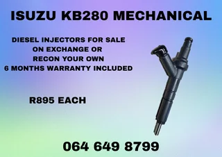 Isuzu Kb280 Mechanical Diesel Injectors With Washers For Sale 6 Months Warranty Included