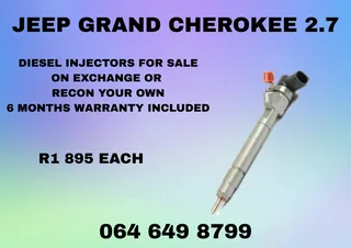 We Can Recon Your Jeep Grand Cherokee 2.7 Diesel Injectors 6 Months Warranty Included