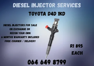 Toyota D4d 1kd Diesel Injectors For Sale On Exchange Or Recon Your Own Washers Included