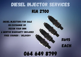 Kia 2700 Diesel Injectors For Sale Or Recon Your Own Warranty Included