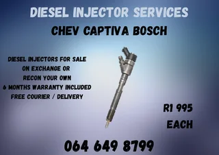 Chev Captiva Bosch Diesel Injectors With Washers For Sale Or Recon Your Own Warranty Included