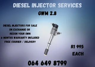 Gwm 2.8 Diesel Injectors With Washers For Sale Or Recon Your Own Warranty Included