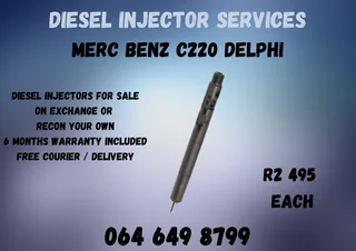 Merc Benz C220 Delphi Diesel Injectors For Sale On Exchange Or Recon Your Own Washers And Warranty