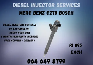 Merc Benz C270 Bosch Diesel Injectors For Sale 6 Months Warranty Included