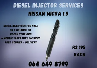 Nissan Micra 1.5 Diesel Injectors For Sale Washers And Warranty Included