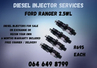 Ford Ranger 2.5wl Diesel Injectors For Sale On Exchange 6 Months Warranty Included