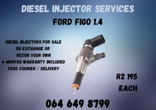 Ford Figo 1.4 Diesel Injectors With Washers For Sale On Exchange Or Recon Your Own Warranty Included