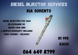 Kia Sorento Diesel Injectors With Washers For Sale Or Recon Your Own