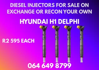 Hyundai H1 Delphi Diesel Injectors For Sale On Exchange Washers And Warranty Included