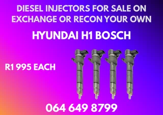 Hyundai H1 Bosch Diesel Injectors For Sale On Exchange Warranty Included