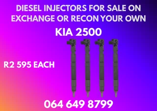 Kia 2500 Diesel Injectors For Sale Or Recon Your Own Washers And Warranty Included