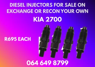 Kia 2700 Diesel Injectors For Sale Or Recon Your Own Warranty Included