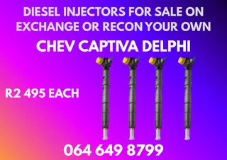 Chev Captiva Delphi Diesel Injectors With Washers For Sale On Exchange Or Recon Your Own