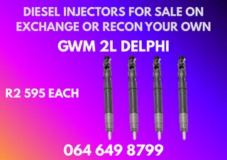 Gwm 2l Delphi Diesel Injectors With Washers For Sale On Exchange Warranty Included