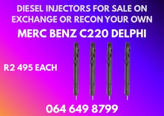 Merc Benz C220 Delphi Diesel Injectors For Sale On Exchange Or Recon Your Own Washers And Warranty