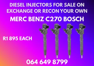 Merc Benz C270 Bosch Diesel Injectors For Sale Warranty Included