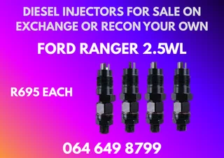 Ford Ranger 2.5wl Diesel Injectors For Sale On Exchange Warranty Included