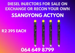 Ssangyong Actyon Diesel Injectors For Sale On Exchange Washers And Warranty Included