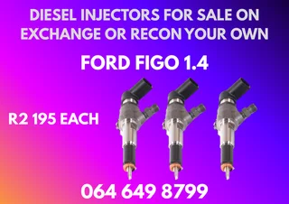 Ford Figo 1.4 Diesel Injectors With Washers For Sale On Exchange Or Recon Your Own Warranty Incl