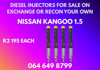 We Can Recon Your Nissan Kangoo 1.5 Diesel Injectors Washers Included