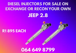 Jeep 2.8 Diesel Injectors For Sale On Exchange Or Recon Your Own Washers Included