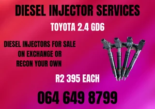Toyota 2.4 Gd6 Diesel Injectors For Sale Washers And Warranty Included