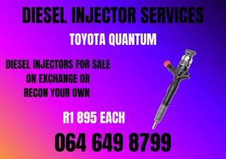 Toyota Quantum Diesel Injectors For Sale 6 Months Warranty Included
