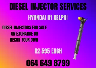 Hyundai H1 Delphi Diesel Injectors For Sale On Exchange Warranty Included