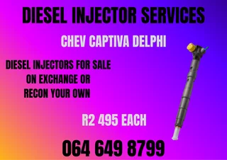 Chev Captiva Delphi Diesel Injectors With Washers For Sale On Exchange Or Recon Your Own
