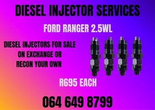 Ford Ranger 2.5wl Diesel Injectors For Sale On Exchange Warranty Included