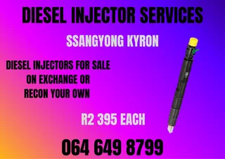 Ssangyon Kyron Diesel Injectors For Sale Or Recon Your Own