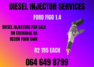 Ford Figo 1.4 Diesel Injectors With Washers For Sale On Exchange Or Recon Your Own Warrnty Included
