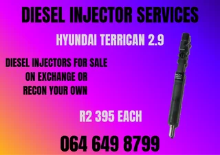 Hyundai Terrican 2.9 Diesel Injectors With Washers For Sale