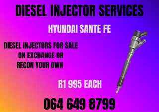 Hyundai Sante Fe Diesel Injectors With Washers For Sale Warranty Included