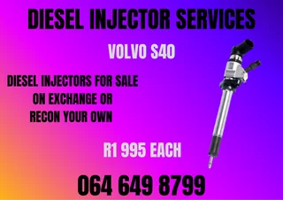 Volvo S40 Diesel Injectors For Sale On Exchange Or Recon Your Own Washers And Warranty Included