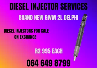 Brand New Gwm 2l Delphi Diesel Injectors For Sale On Exchange Washers Included