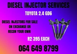 Toyota 2.4 Gd6 Diesel Injectors For Sale Warranty Included