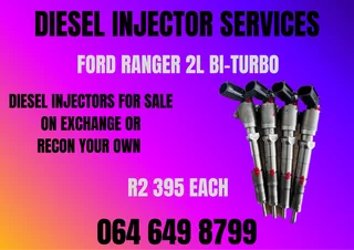 Ford Ranger 2l Bi-turbo Diesel Injectors For Sale Washers And Warranty Included