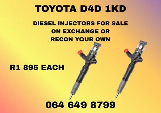 Toyota D4d 1kd Diesel Injectors For Sale On Exchange Or Recon Your Own Washers Included