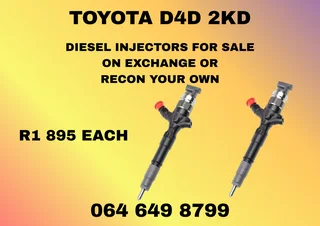 Toyota D4d 2kd Diesel Injectors For Sale On Exchange Or Recon Your Own Warranty Included