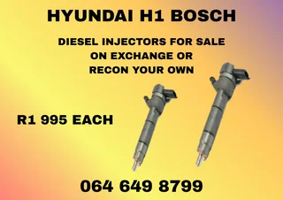 Hyundai H1 Bosch Diesel Injectors For Sale On Exchange Or Recon Your Own Washers And Warranty Incl