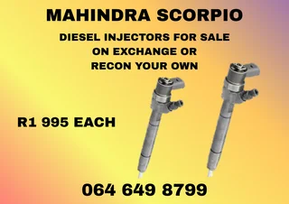 Mahindra Scorpio Diesel Injectors With Washers For Sale Warranty Included