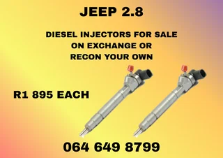 Jeep 2.8 Diesel Injectors With Washers For Sale On Exchange Or Recon Your Own Warranty Included