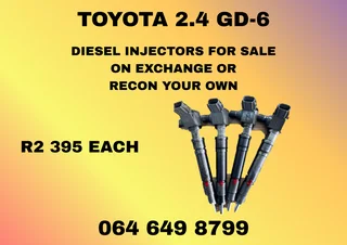 Toyota 2.4 Gd-6 Diesel Injectors With Washers For Sale On Exchange