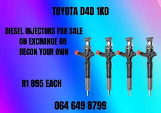 Toyota D4d 1kd Diesel Injectors For Sale On Exchange Or Recon Your Own Washers Included