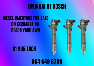 Hyundai H1 Bosch Diesel Injectors For Sale On Exchange Warranty Included