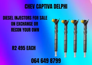 Chev Captiva Delphi Diesel Injectors For Sale Or Recon Your Own Washers And Warranty Included