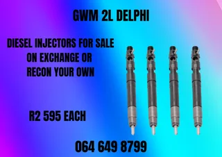 Gwm 2l Delphi Diesel Injectors With Washers For Sale On Exchange